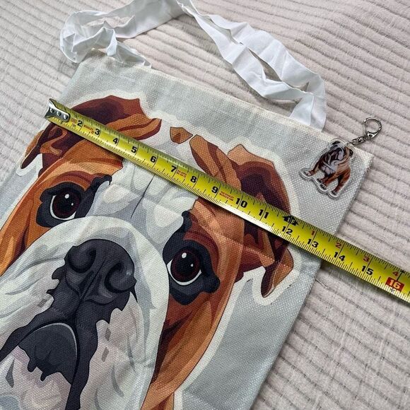English Bulldog Gift Set, Tote‎ Bag, Make Up Bag, Key Chain Christmas Gift - Picture 2 of 5